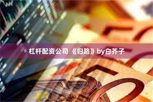 杠杆配资公司 《归路》by白芥子