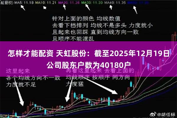 怎样才能配资 天虹股份：截至2025年12月19日公司股东户数为40180户